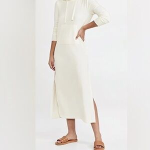 NWT Z Supply Ruffle Hoodie Dress in Cloud Dancer